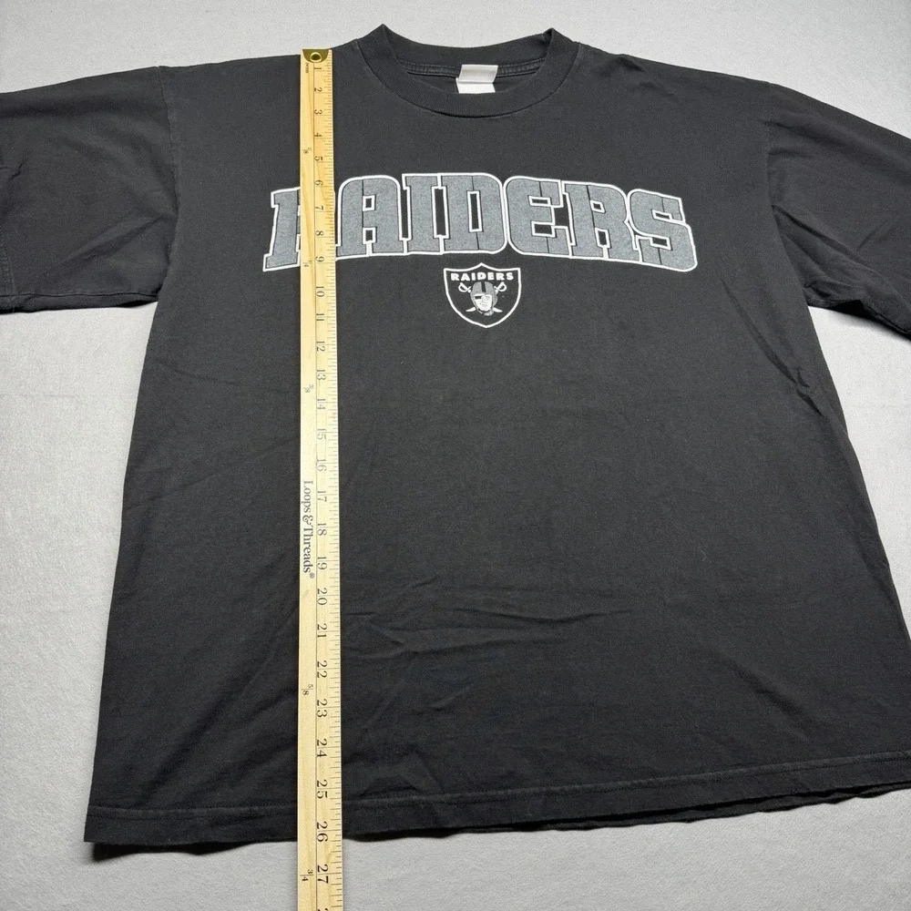 Oakland Raiders NFL Football T-Shirt Shirt Black/Gray Size XL